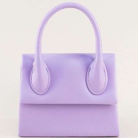Кокетна дамска чанта в лилав цвят ch0165l