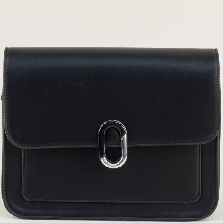 Черна малка дамска чанта със заден джоб ch01893ch