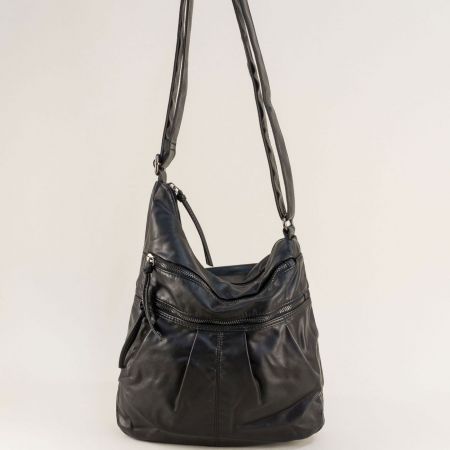 Всекидневна дамска чанта за през рамо в черен цвят ch0271ch
