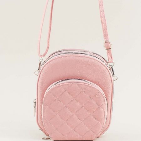 Малка розова дамска чанта през рамо ch043rz