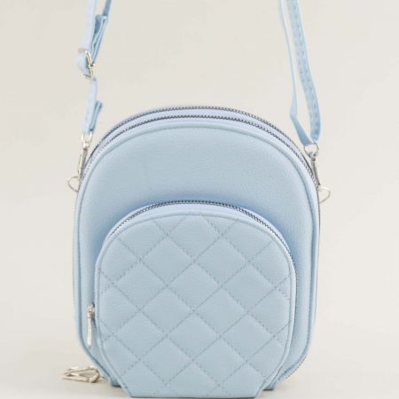 Малка синя дамска чанта от еко кожа ch043ss