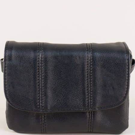 Малка дамска чанта с три прегради в черен цвят ch0604ch