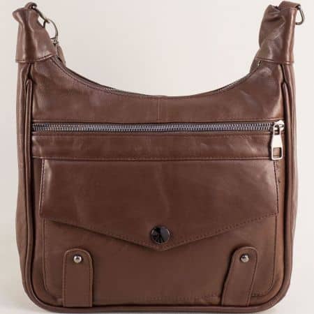Кафява дамска чанта с дълга дръжка ch0712k