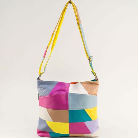 Многоцветна компактна дамска чанта с дълга дръжка ch081118ps9
