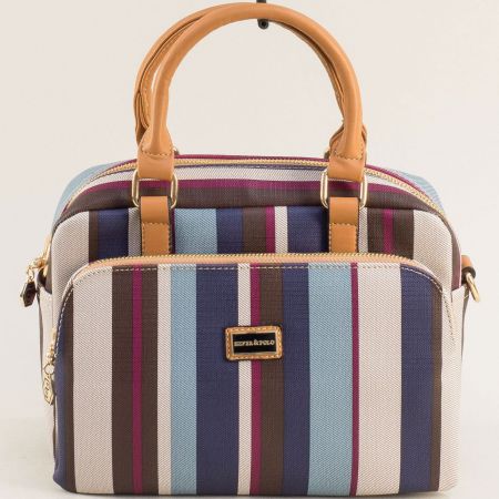Цветна дамска чанта на SILVER & POLO с преден джоб ch1018sps
