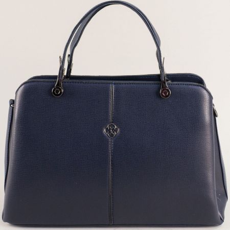 Изчистена дамска чанта в синьо  ch10448s