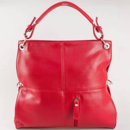 Дамска чанта за всеки ден със семпла визия на български производител в червено ch1057chv