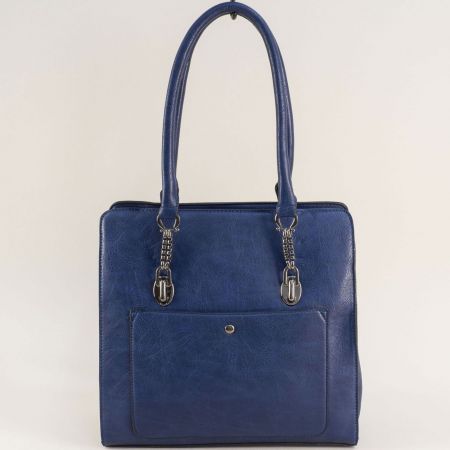 Кокетна дамска чанта  в син цвят ch1121s