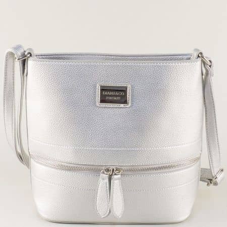 Сребърна дамска чанта с дълга регулируема дръжка ch149-1sr
