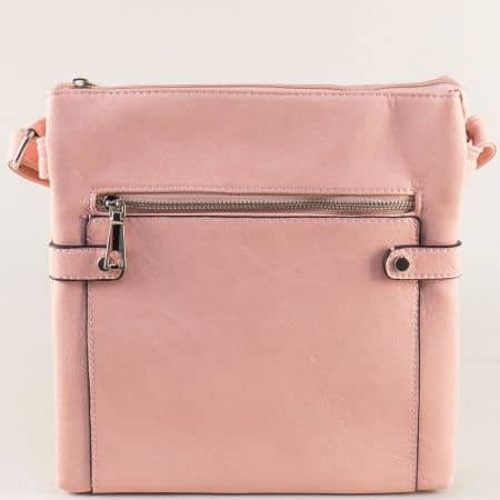 Розова дамска чанта с дълга дръжка и три прегради ch1550415rz