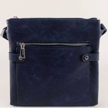 Синя дамска чанта с дълга дръжка и три прегради ch1550415s