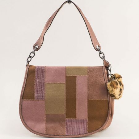 Малка компактна дамска чанта в пъстри цветове ch1604tbj