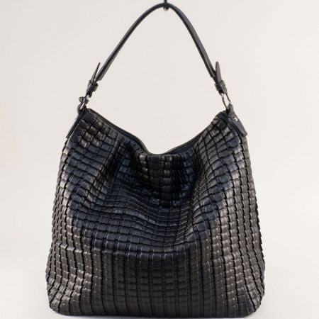 Ефектна дамска чанта тип торба в черен цвят ch1615ch