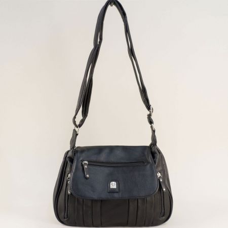 Ежедневна дамска чанта в черн цвят с дълга дръжка ch17305ch