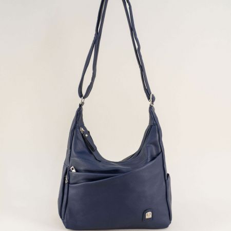 Разчупена дамска чанта в син цвят ch1746s