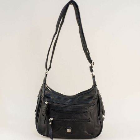 Всекидневна дамска чанта за през рамо в черен цвят ch1751ch