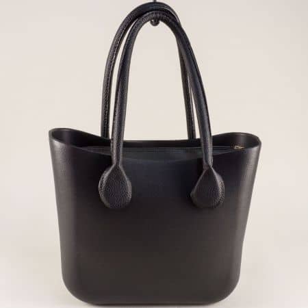 Дамска чанта с две средни дръжки в черен цвят ch181002ch