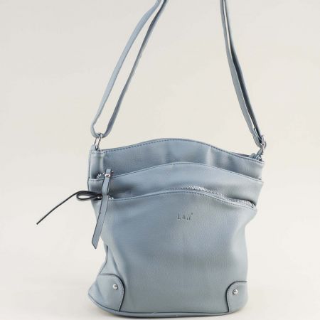 Синя дамска чанта през рамо от еко кожа ch20102ss
