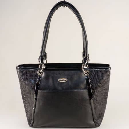 	Дамска чанта в черен цвят с две средни дръжки ch2087ch
