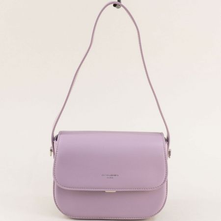 Дамска чанта за през рамо в лилав цвят ch21109l