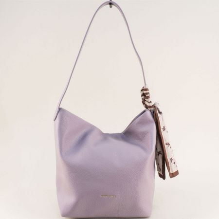 Лилава дамска чанта на DAVID JONES със заден джоб  ch21116l
