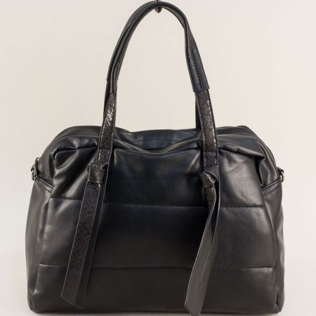 Модерна дамска чанта в черен цвят с една преграда ch2252ch