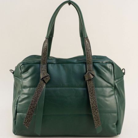Спортна дамска чанта в зелен цвят ch2252z