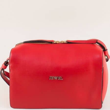 Дамска чанта в червен цвят с дълга дръжка ch2305chv