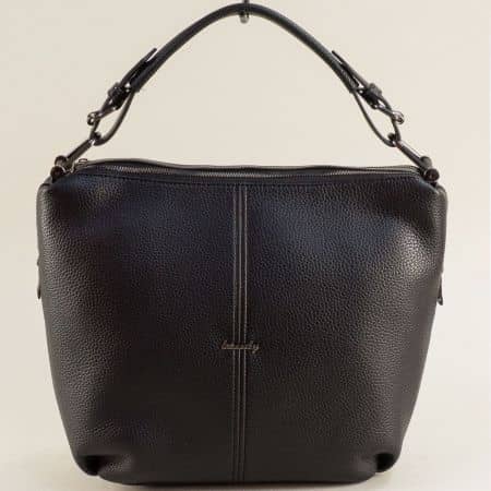 Дамска черна чанта тип торба  ch2306ch