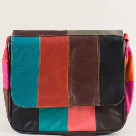 Дамска чанта в сиво,синьо, розово, червено, черно и кафяво ch238ps