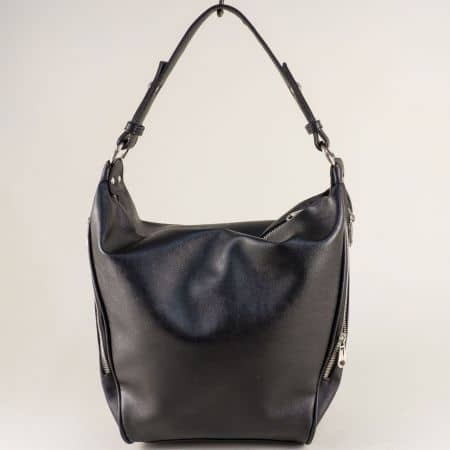 Дамска чанта, тип торба в черен цвят- БЪЛГАРИЯ ch2450ch