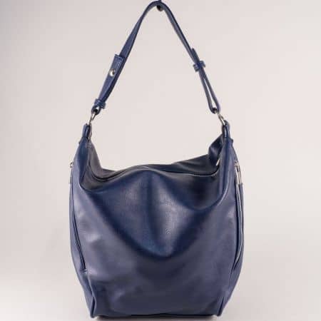 Дамска чанта, тип торба в син цвят- БЪЛГАРИЯ ch2450s