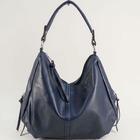 Всекидневна дамска чанта с две дръжки в син цвят ch2739ts
