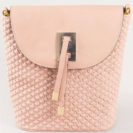 Розова дамска чанта с дълга дръжка  ch300rz