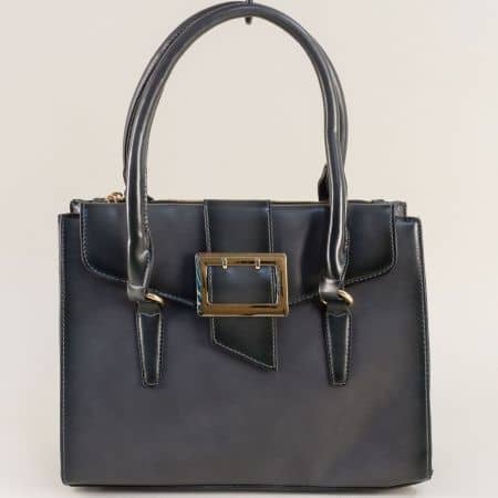 Дамска чанта с четири прегради в сив цвят ch304sv