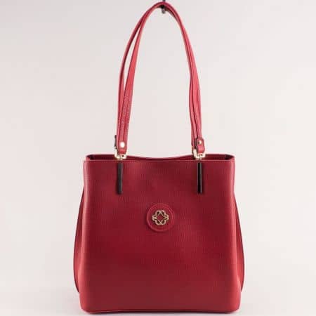 Ежедневна дамска чанта в червен цвят ch333chv