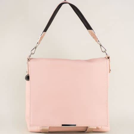 Дамска чанта с прехлупване в розов цвят ch366-2rz