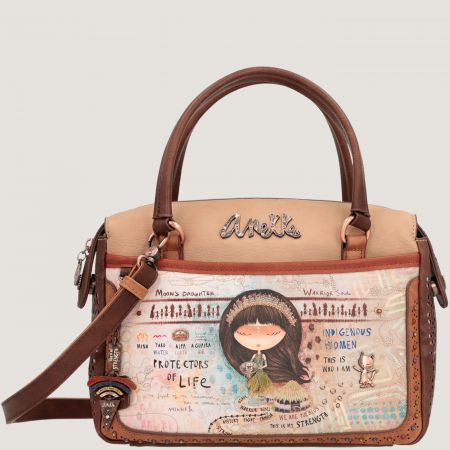 Дизайнерска дамска чанта на ANEKKE с пъстър принт ch36601-187