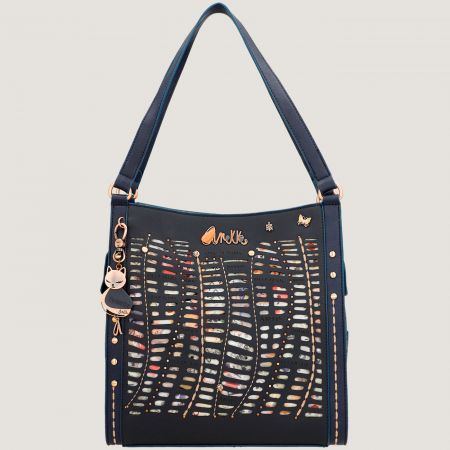 Ежедневна дамска чанта ANEKKE в син цвят с интересна декорация ch36772-204