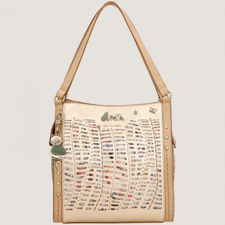 Ежедневна дамска чанта ANEKKE с нежна декорация в бежов цвят ch36782-204