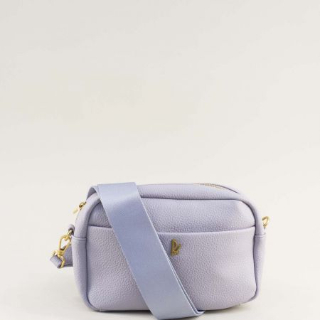 Дамска чанта от еко кожа в лилав цвят ch3839l