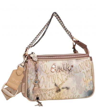 ANEKKE Stars стилна дамска чанта с ефектна дръжка в бежов цвят ch38713-267