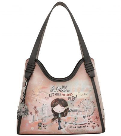 ANEKKE Peace & Love стилна дамска чанта с ефектен цветен принт ch38822-203