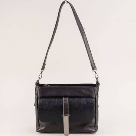Дамска чанта в черен цвят с дълга дръжка  ch4743ch1