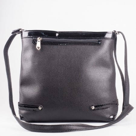 Дамска чанта в черен цвят с дълга дръжка- БЪЛГАРИЯ ch491ch