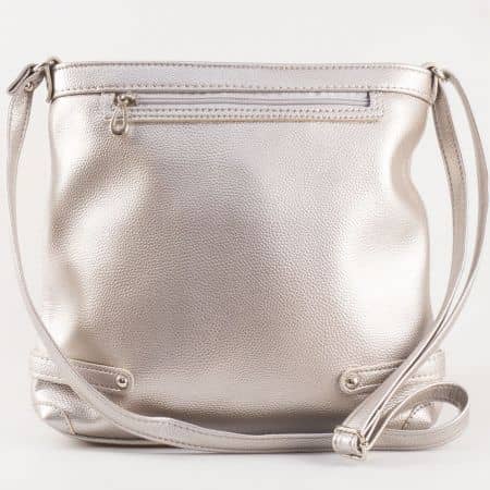 Сребриста дамска чанта за всеки ден със свежа визия ch491sr