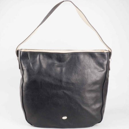 Дамска практична чанта със семпла визия на френската марка David Jones в черен цвят ch5007-1ch