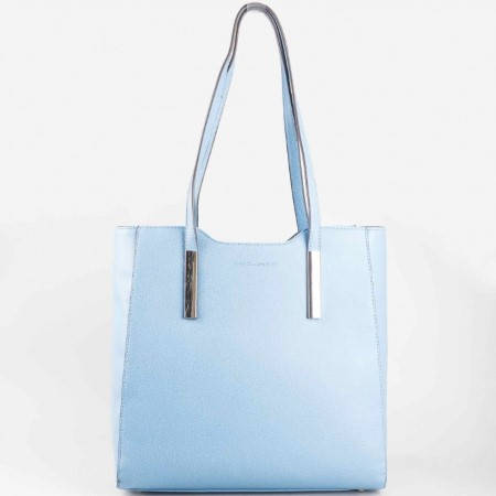 Красива ежедневна дамска чанта David Jones в небесно син цвят ch5029-2s