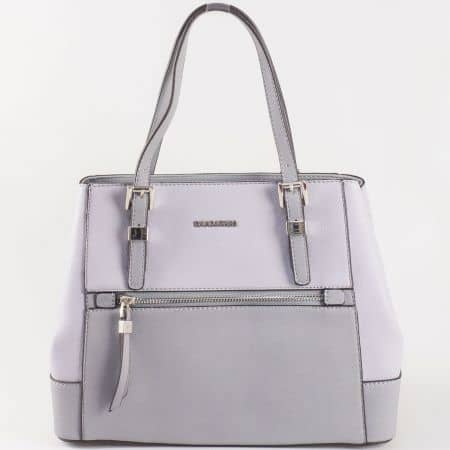 Дамска ежедневна чанта с атрактивна, свежа визия и две дръжки на David Jones в сив цвят ch5068-4sv