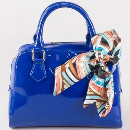 Дамска атрактивна чанта за всеки ден на френския производител David Jones в синьо ch5108-1s
